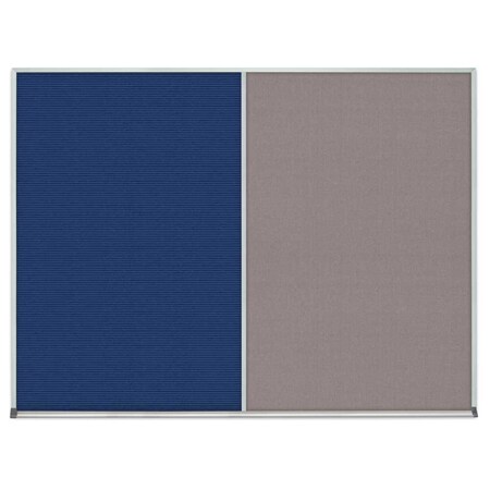United Visual Products Double Door Radius Corkboard, 48"x36", Sat UV7003RC-SATIN-KEYLIME